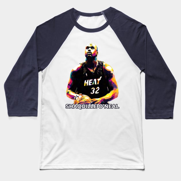 Shaquille O'Neal Baseball T-Shirt by Creativedy Stuff